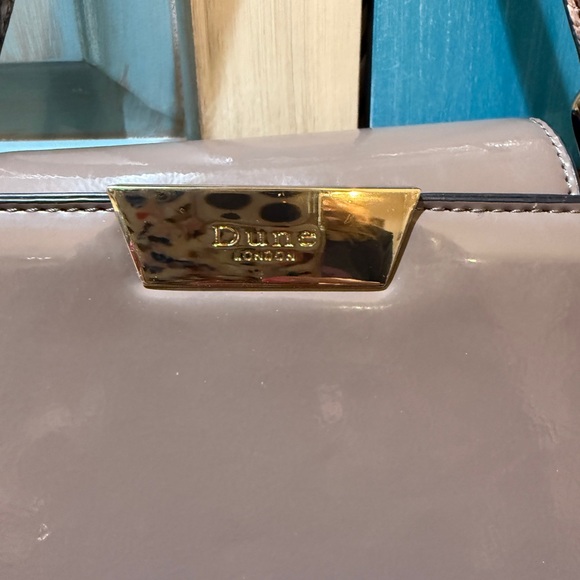 Dune London Glossy Taupe Shoulder Bag - Picture 2 of 6